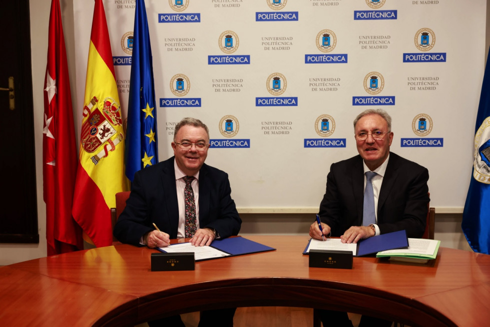 Firma UPM AEGE  rector Cisneros y presidente Jainaga